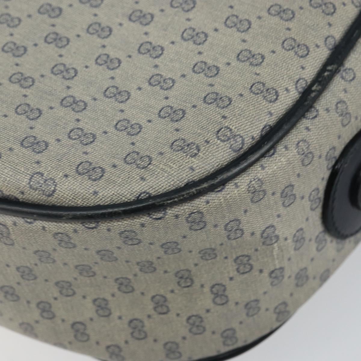 GUCCI Micro GG Supreme Shoulder Bag PVC Navy Gold 001 115 0918 Auth 143245
