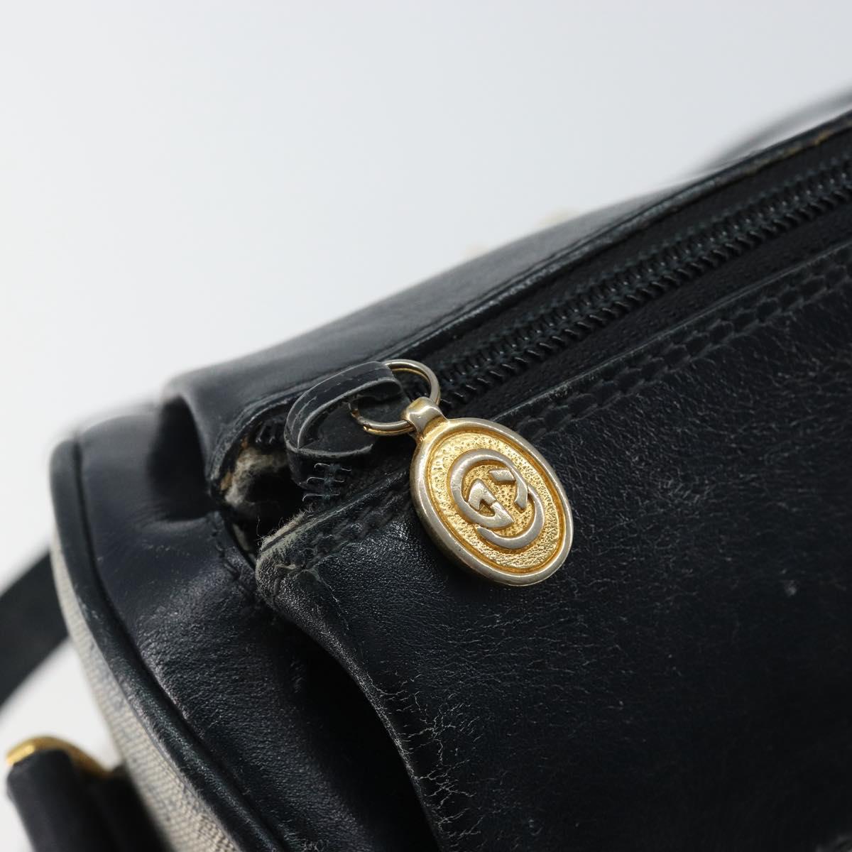GUCCI Micro GG Supreme Shoulder Bag PVC Navy Gold 001 115 0918 Auth 143245