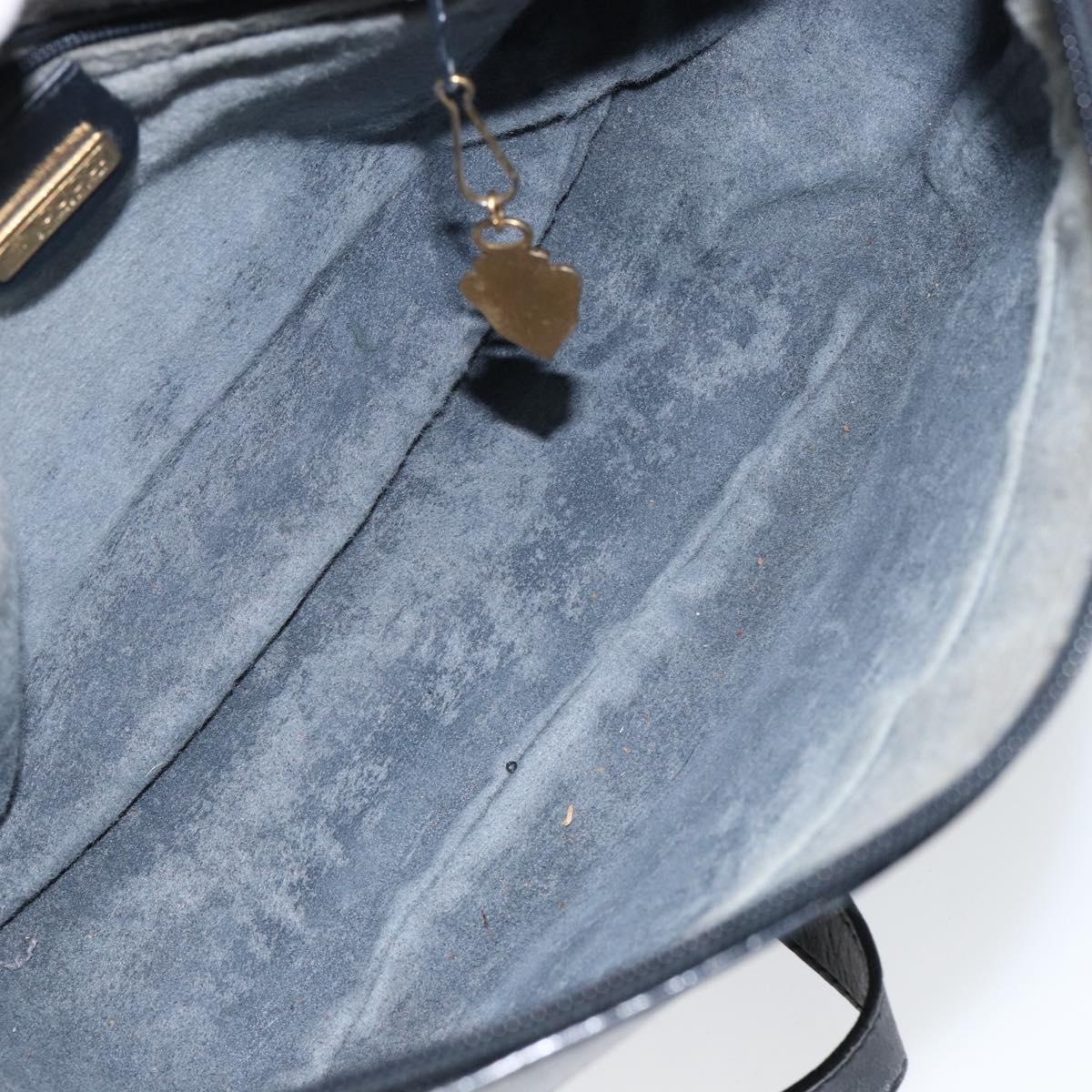 GUCCI Micro GG Supreme Shoulder Bag PVC Navy Gold 001 115 0918 Auth 143245