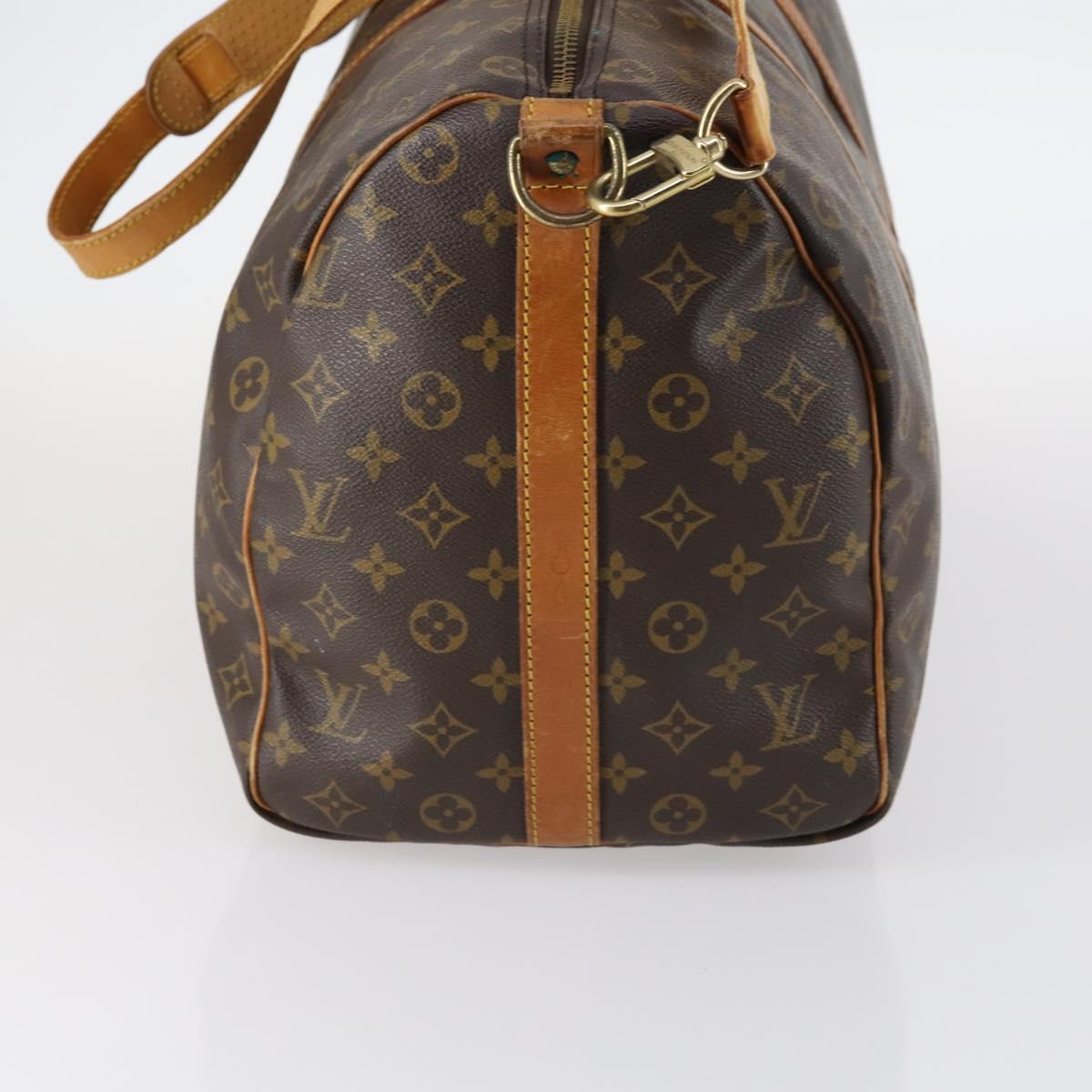LOUIS VUITTON Monogram Keepall Bandouliere 50 Boston Bag M41416 LV Auth 143249