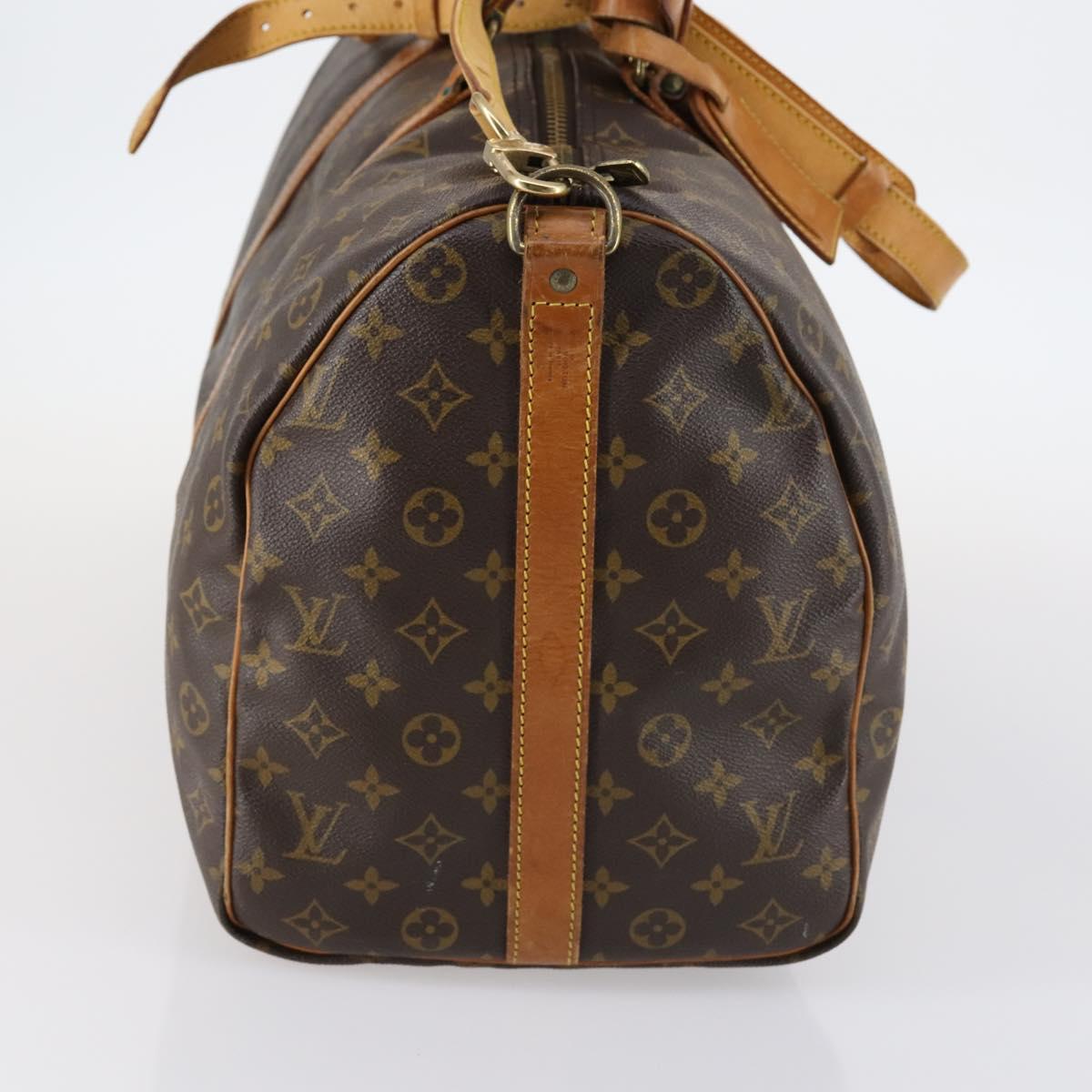 LOUIS VUITTON Monogram Keepall Bandouliere 50 Boston Bag M41416 LV Auth 143249