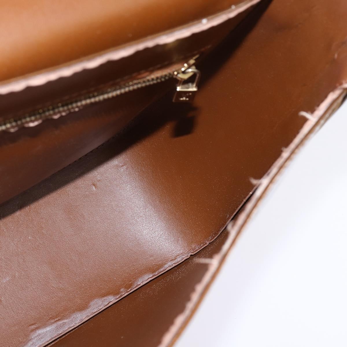 LOUIS VUITTON Monogram Vernis Christie GM Shoulder Bag Bronze M91107 Auth 143251