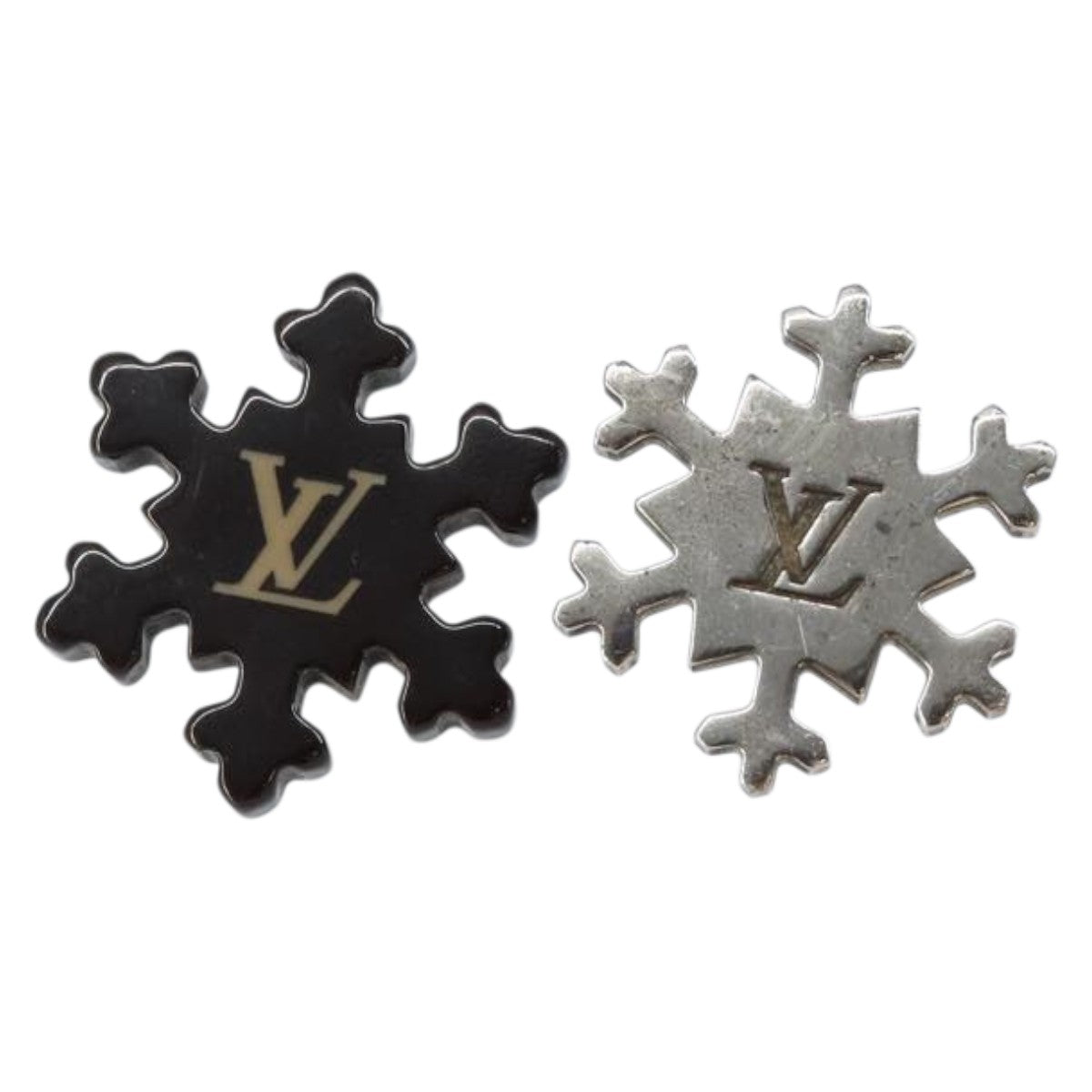 LOUIS VUITTON Pins Etoile de Neige Brooch metal Silver M65390 LV Auth 143255