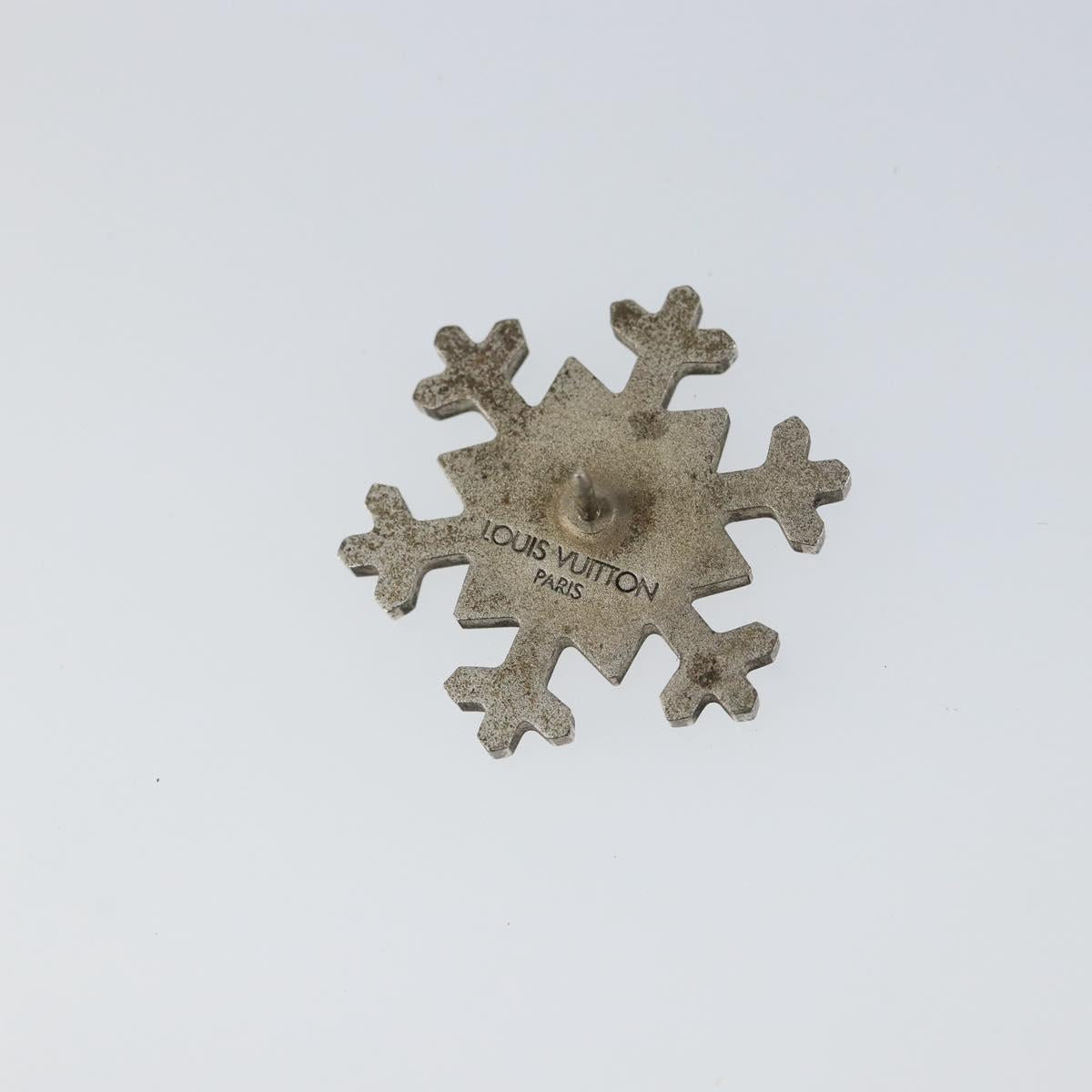 LOUIS VUITTON Pins Etoile de Neige Brooch metal Silver M65390 LV Auth 143255