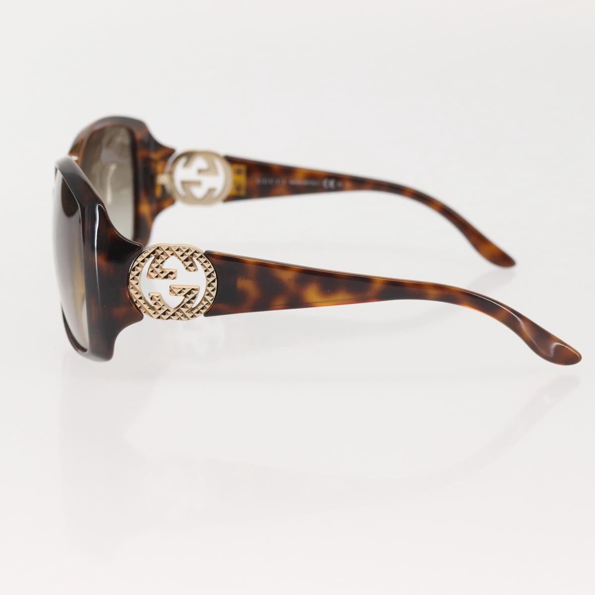 GUCCI Sunglasses Plastic Brown Auth 143270