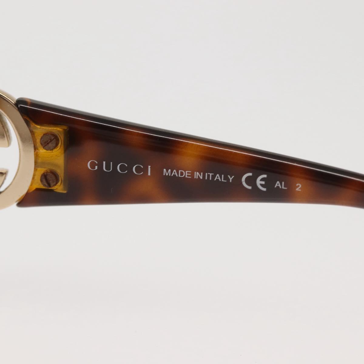 GUCCI Sunglasses Plastic Brown Auth 143270