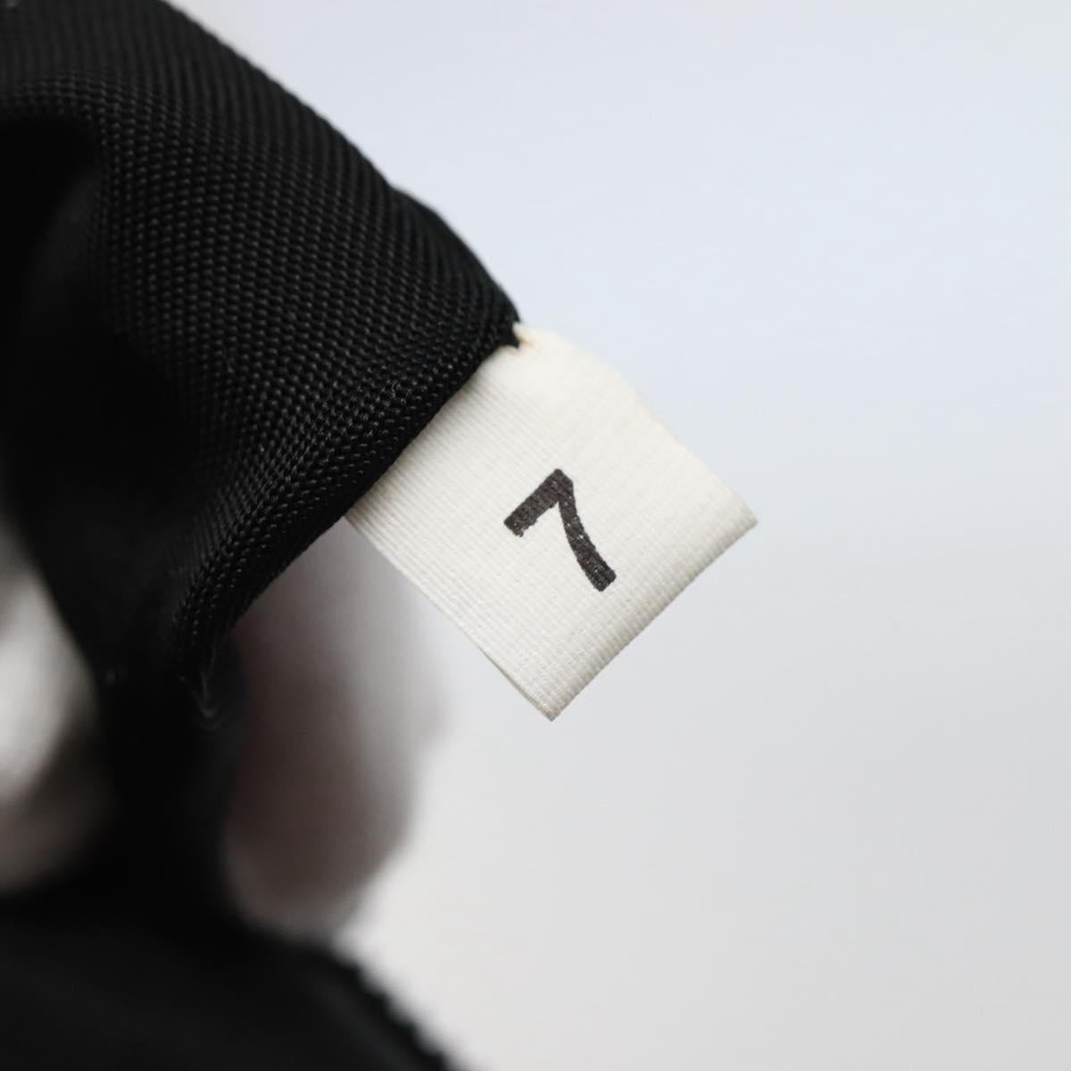 PRADA Hand Bag Nylon Black Silver Auth 143271