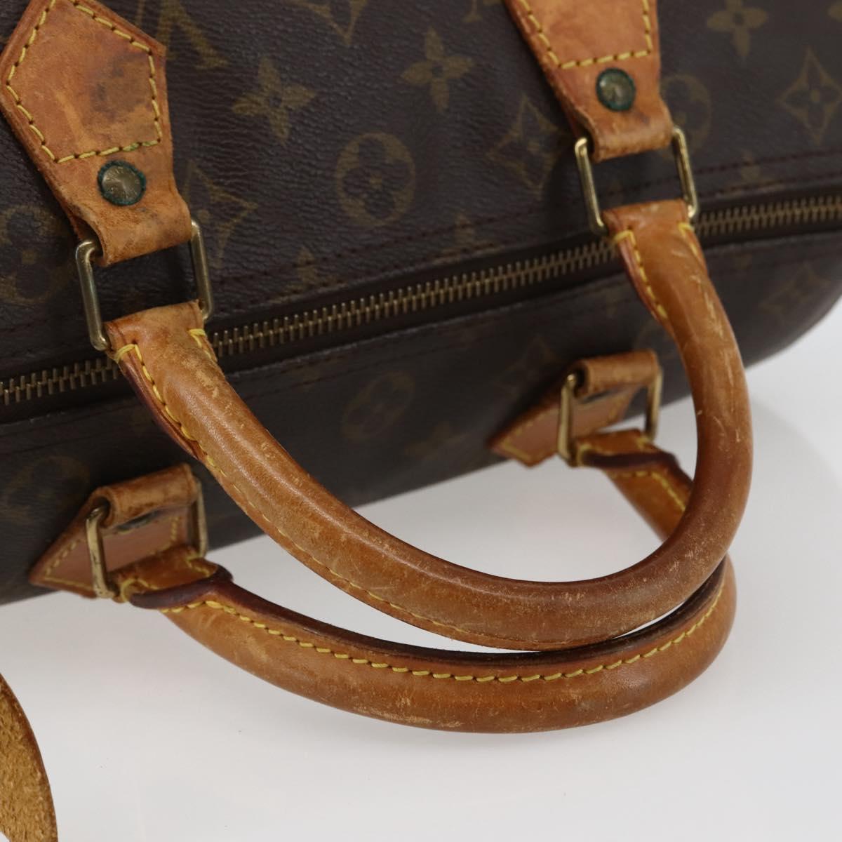 LOUIS VUITTON Monogram Speedy 30 Hand Bag M41526 LV Auth 143280