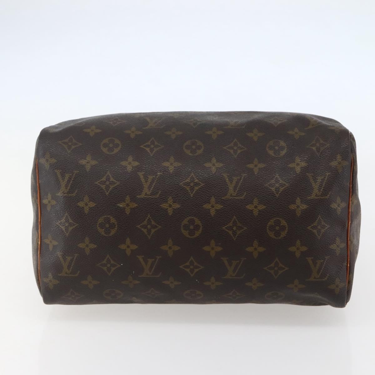 LOUIS VUITTON Monogram Speedy 30 Hand Bag M41526 LV Auth 143280
