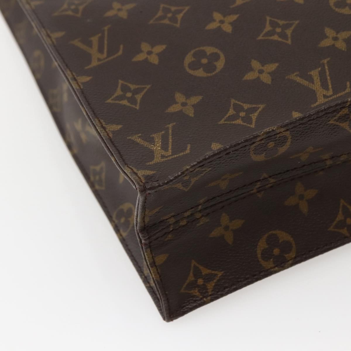 LOUIS VUITTON Monogram Sac Plat Hand Bag M51140 LV Auth 143293