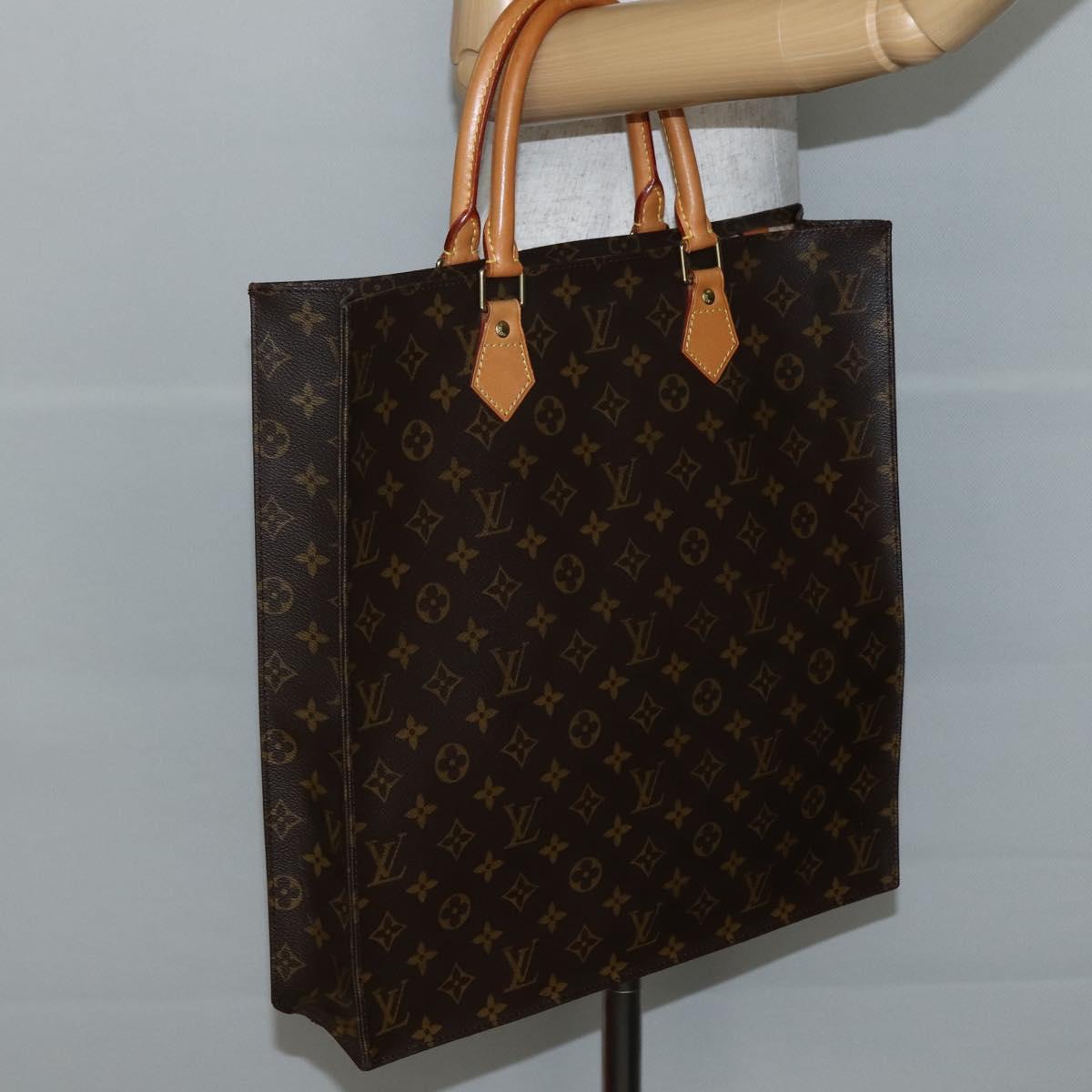 LOUIS VUITTON Monogram Sac Plat Hand Bag M51140 LV Auth 143293