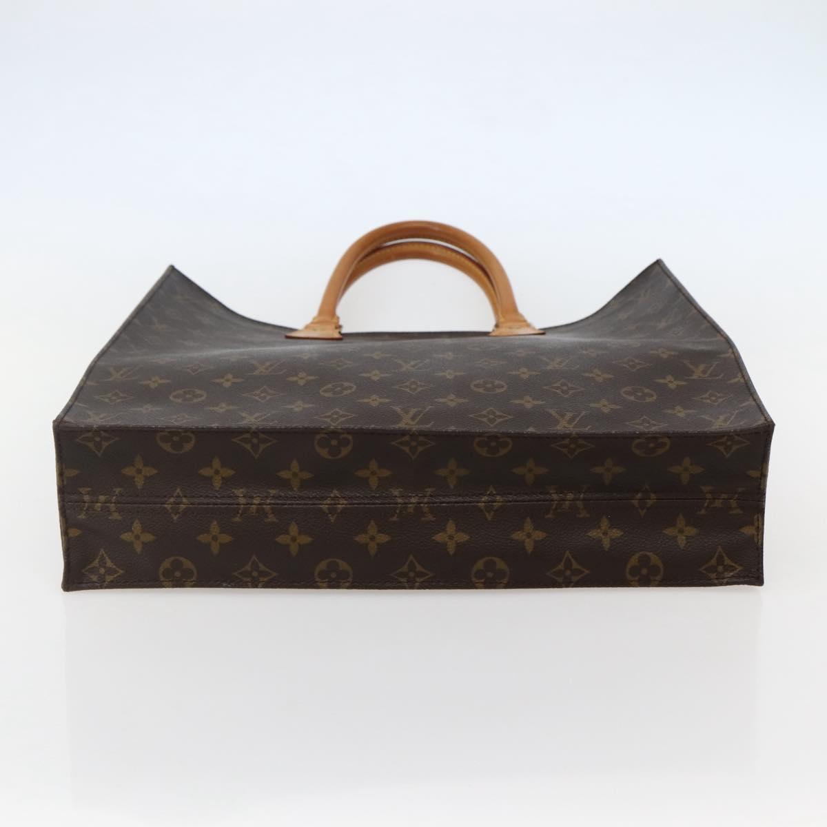 LOUIS VUITTON Monogram Sac Plat Hand Bag M51140 LV Auth 143293