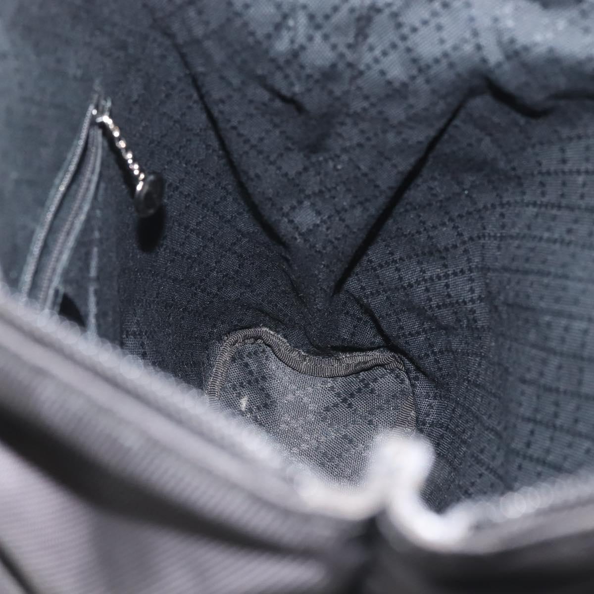 GUCCI Bamboo Hand Bag Nylon Black Silver 000 1998 0508 Auth 143305