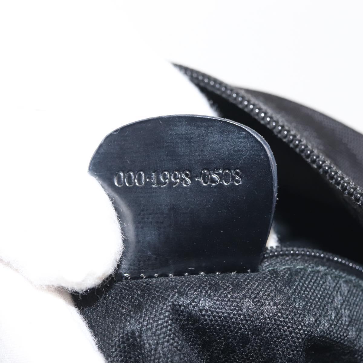 GUCCI Bamboo Hand Bag Nylon Black Silver 000 1998 0508 Auth 143305