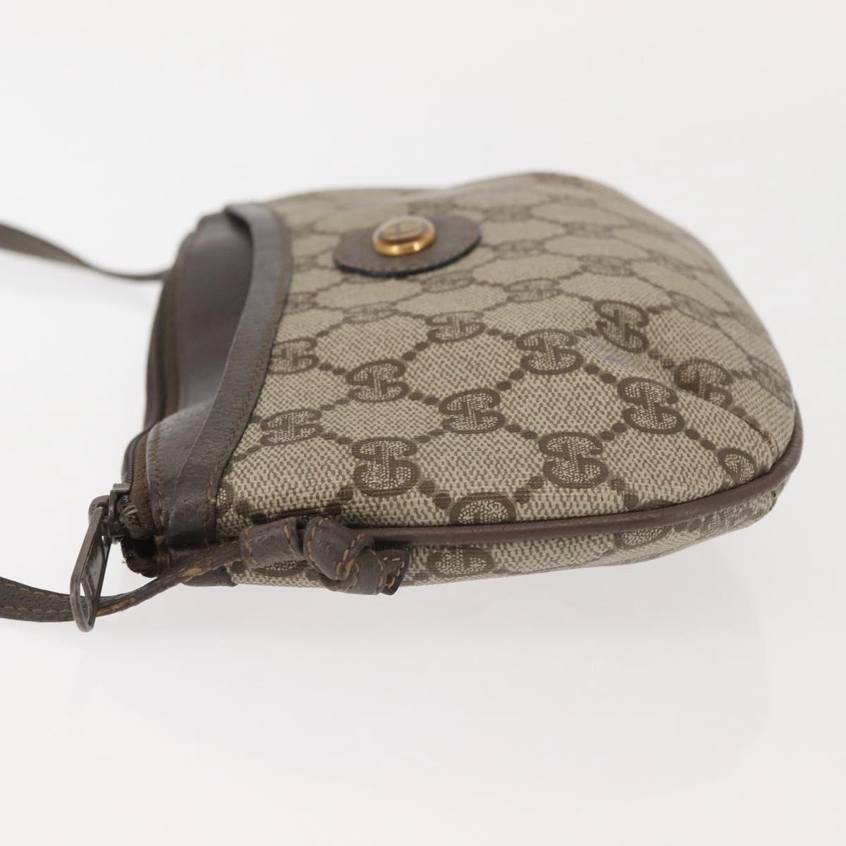 GUCCI GG Supreme Shoulder Bag PVC Beige Gold 904 02 020 Auth 143309