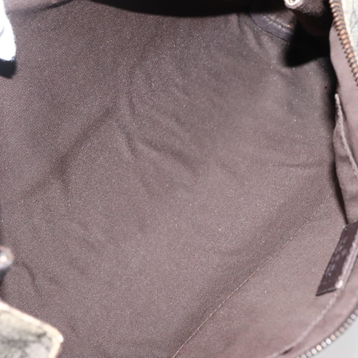 GUCCI GG Supreme Clutch Bag PVC Beige Silver 130653 Auth 143310