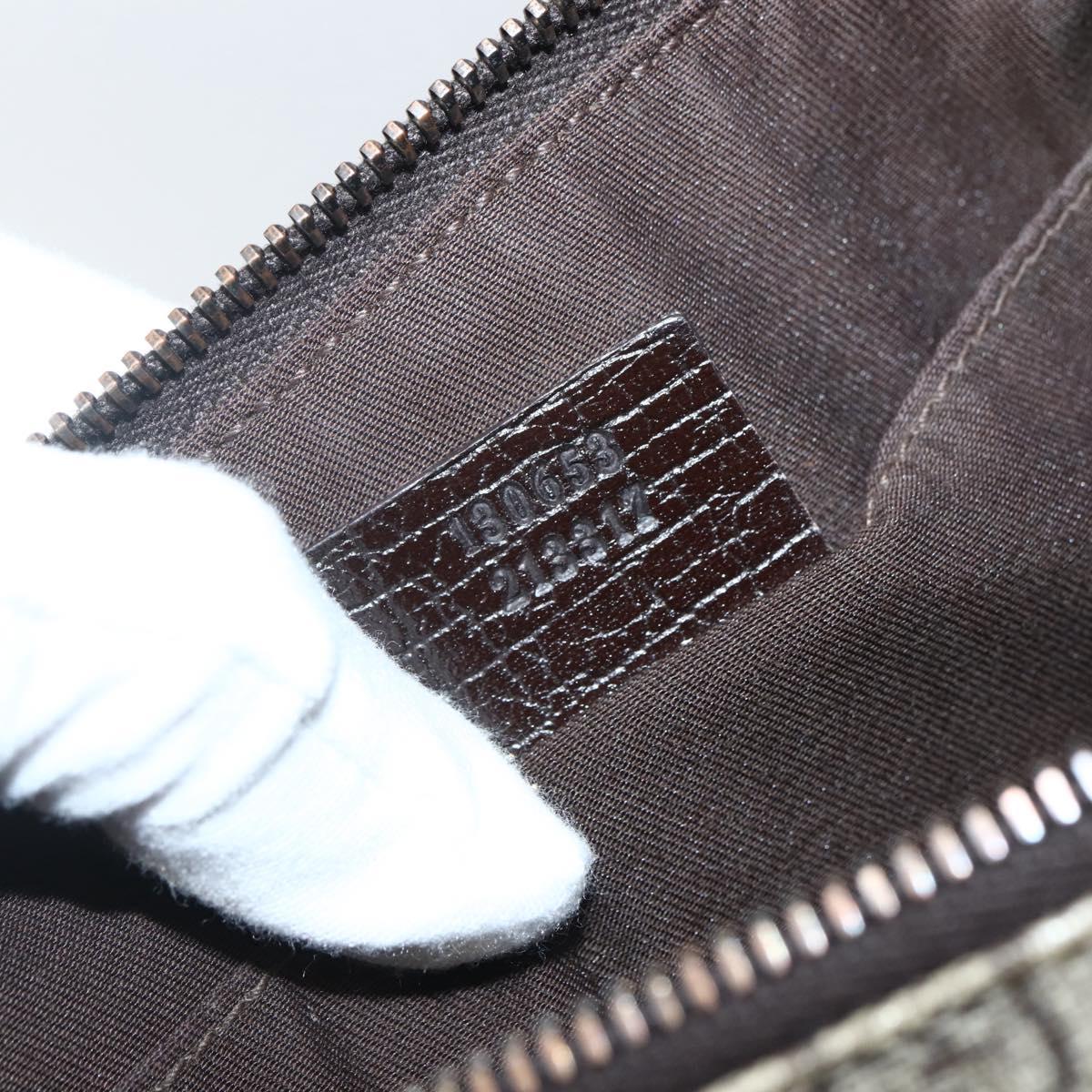 GUCCI GG Supreme Clutch Bag PVC Beige Silver 130653 Auth 143310