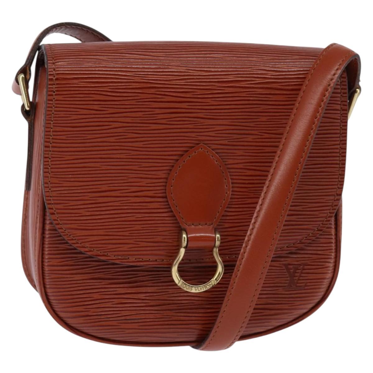 LOUIS VUITTON Epi Saint Cloud PM Shoulder Bag Brown M52213 LV Auth 143321