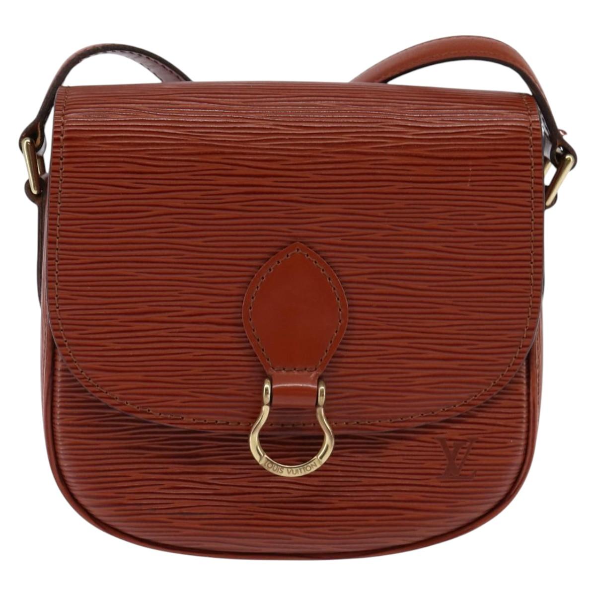 LOUIS VUITTON Epi Saint Cloud PM Shoulder Bag Brown M52213 LV Auth 143321