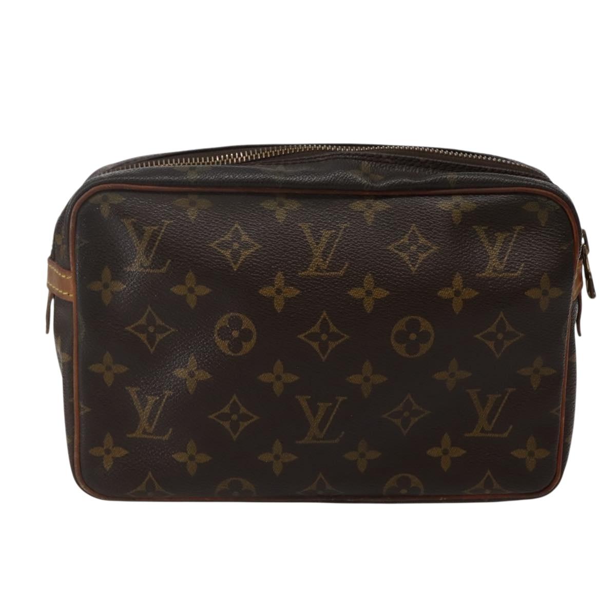 LOUIS VUITTON Monogram Compiegne 23 Clutch Bag M51847 LV Auth 143325