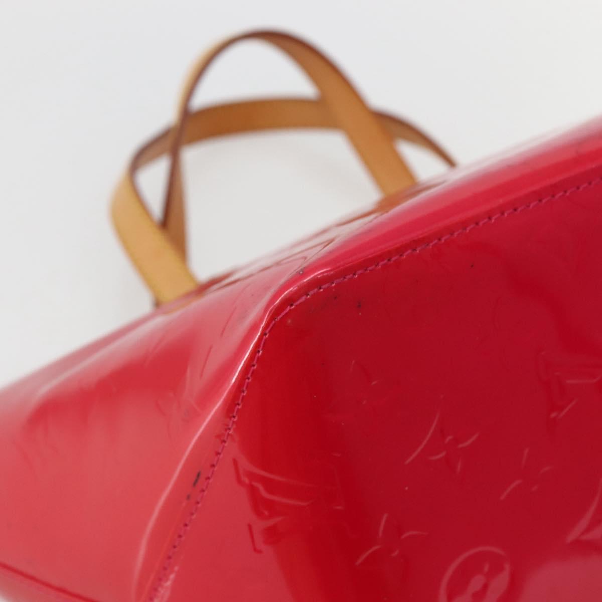 LOUIS VUITTON Monogram Vernis Bellevue PM Hand Bag Rose Pop M93669 Auth 143327