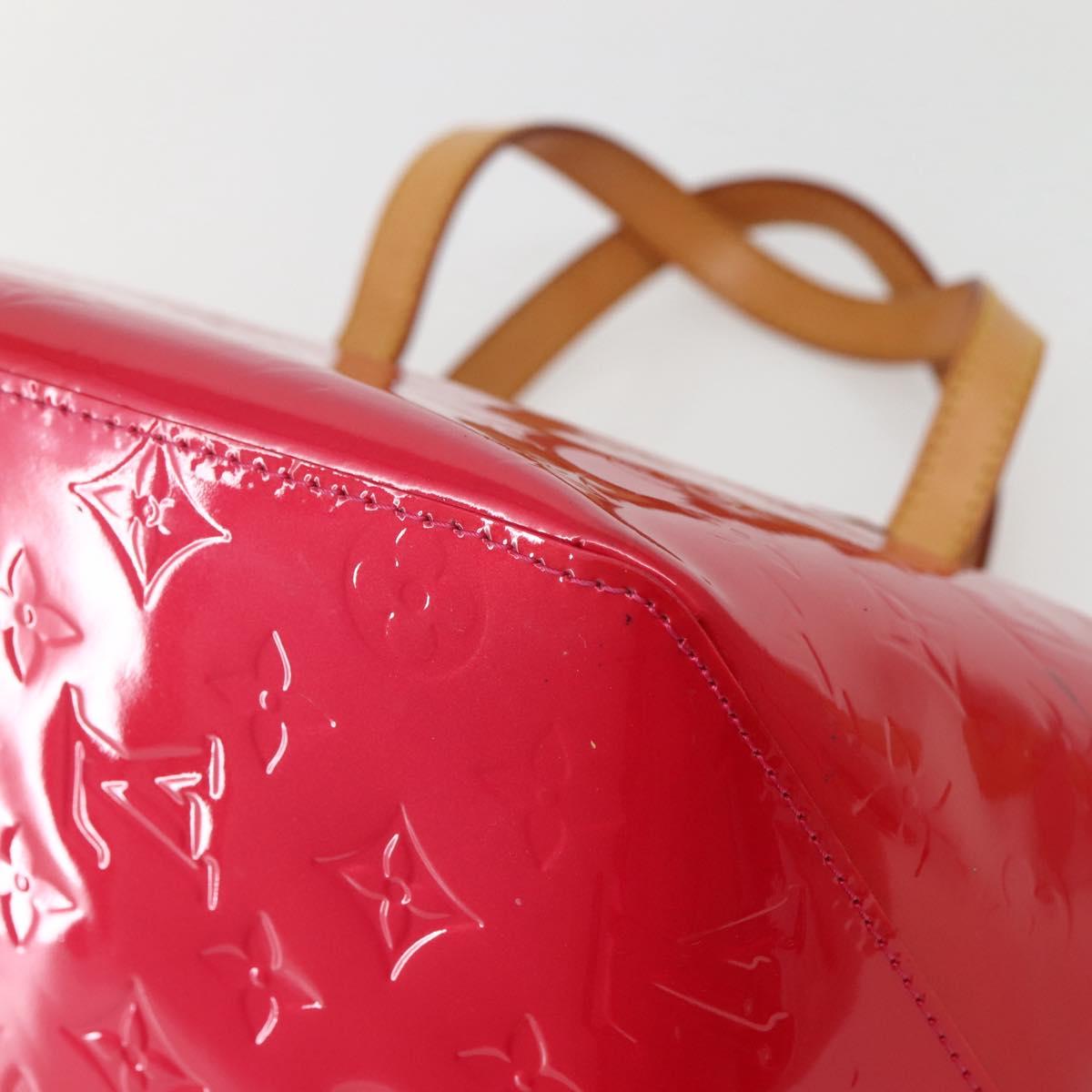 LOUIS VUITTON Monogram Vernis Bellevue PM Hand Bag Rose Pop M93669 Auth 143327