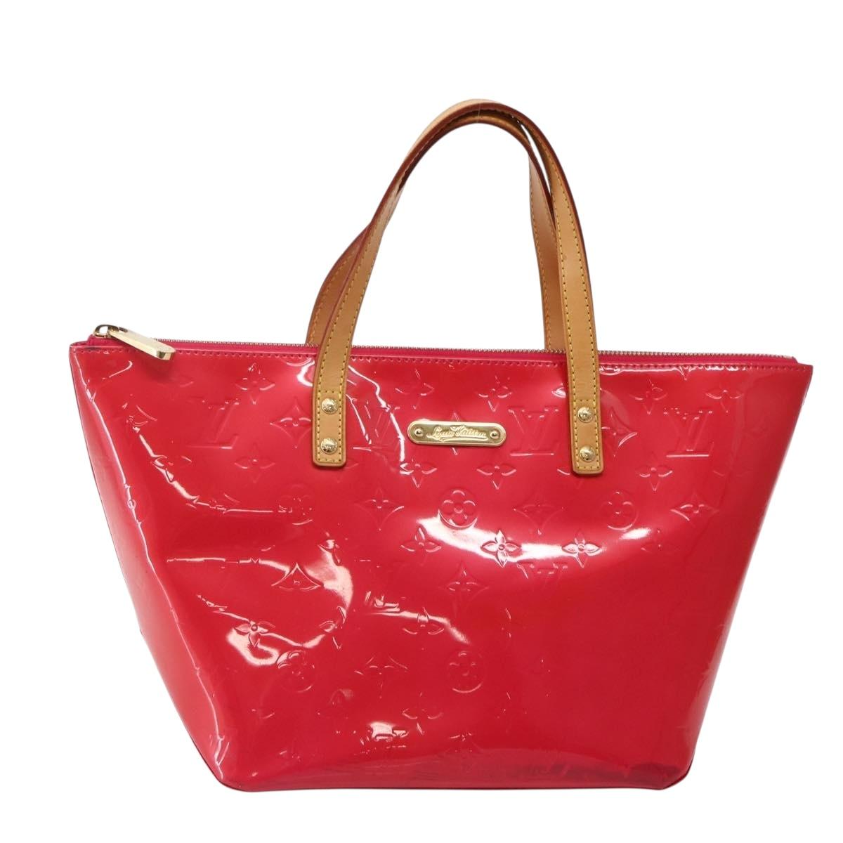 LOUIS VUITTON Monogram Vernis Bellevue PM Hand Bag Rose Pop M93669 Auth 143327