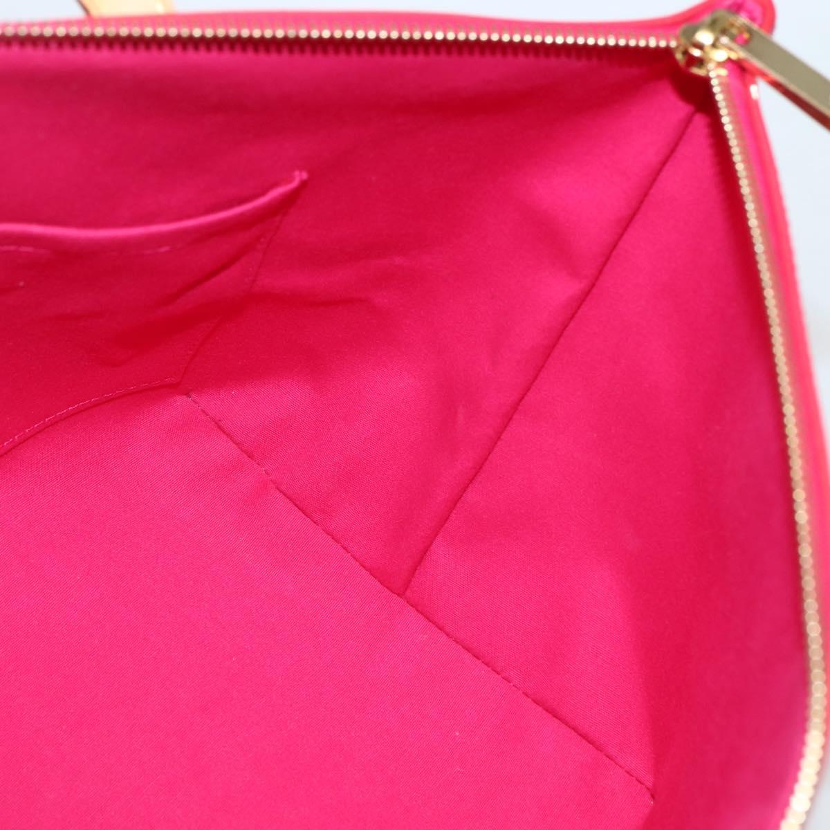 LOUIS VUITTON Monogram Vernis Bellevue PM Hand Bag Rose Pop M93669 Auth 143327