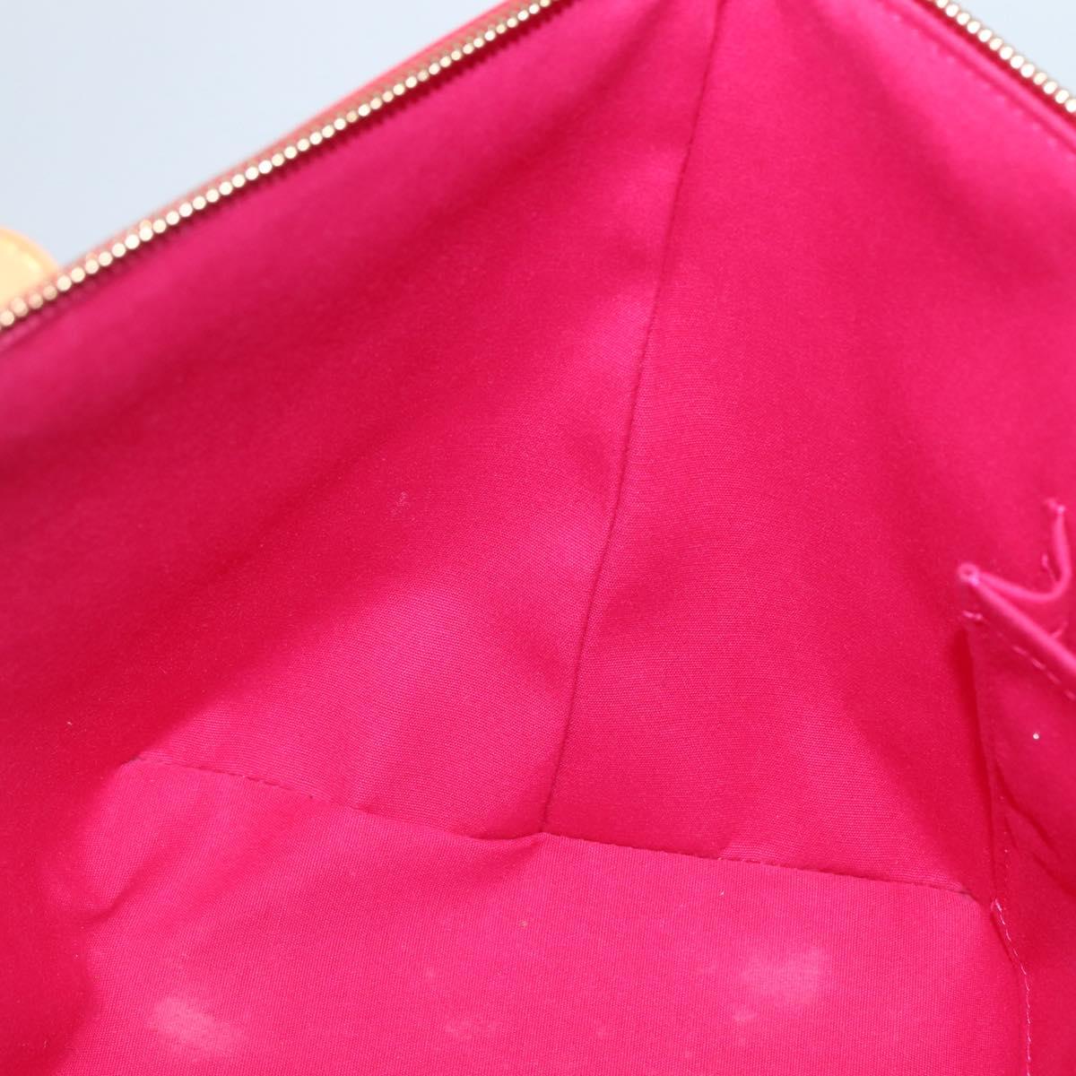 LOUIS VUITTON Monogram Vernis Bellevue PM Hand Bag Rose Pop M93669 Auth 143327