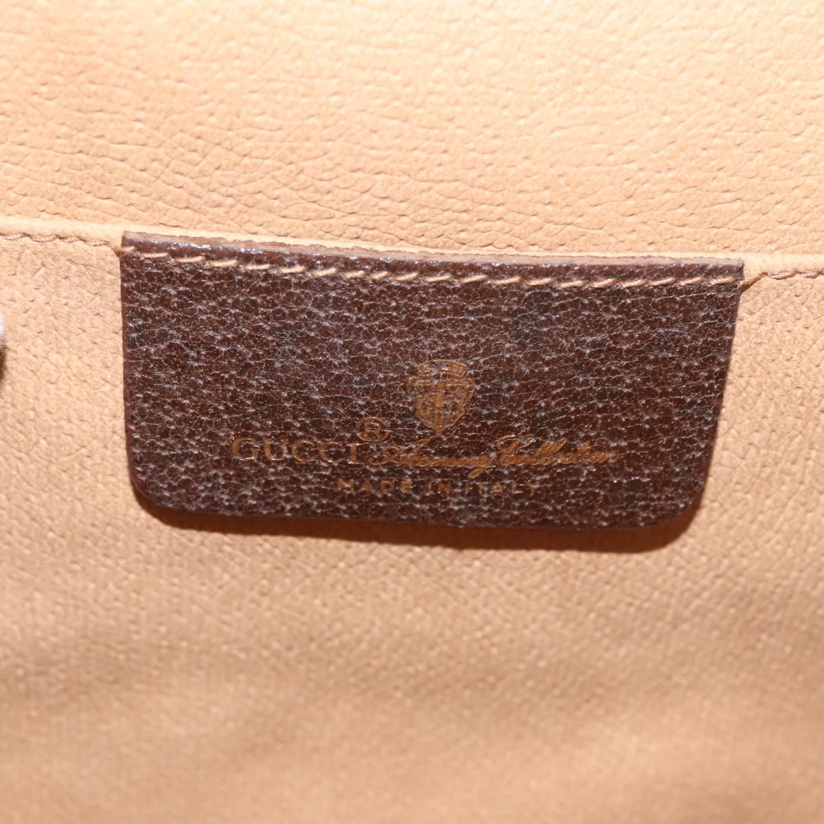 GUCCI GG Supreme Web Sherry Line Bag PVC Beige Gold 156 01 031 Auth 143329