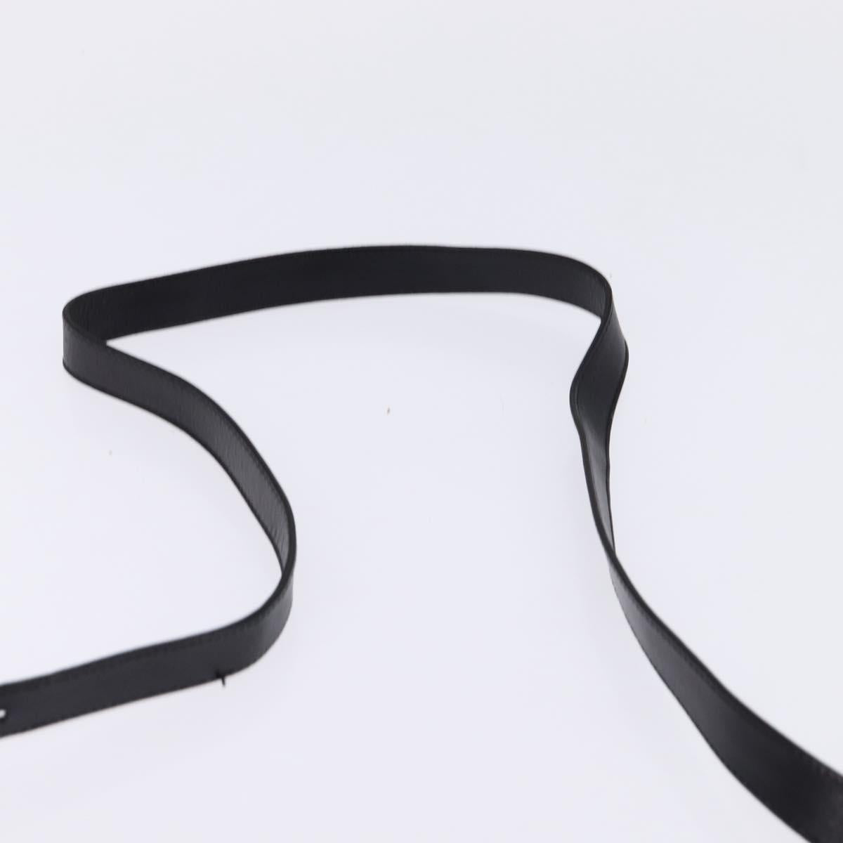 BALLY Shoulder Bag Leather Black Gold Auth 143332