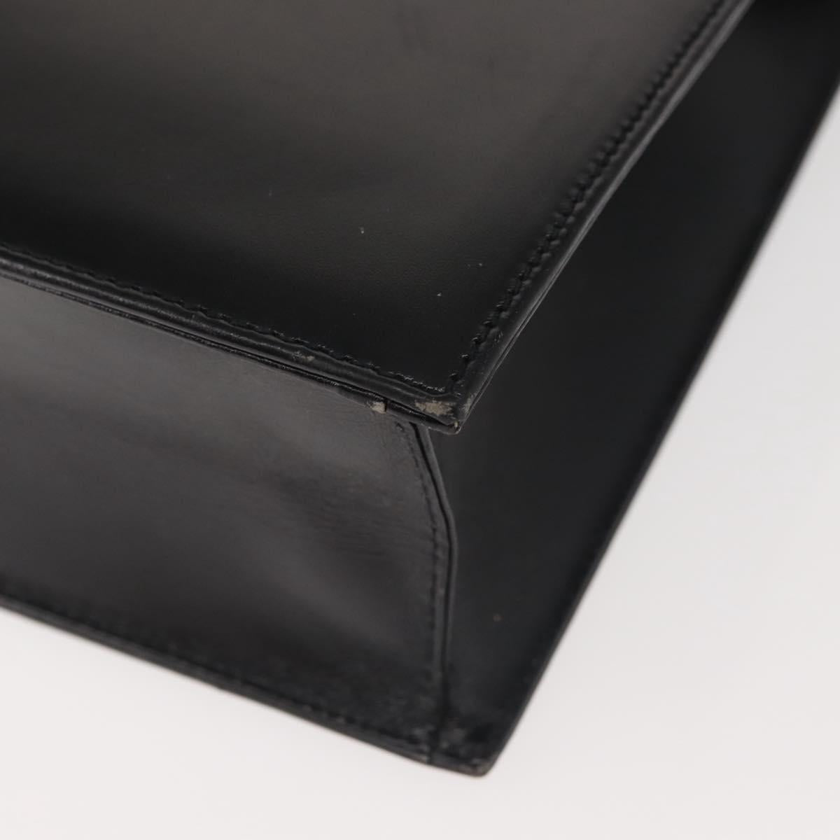 BALLY Shoulder Bag Leather Black Gold Auth 143333