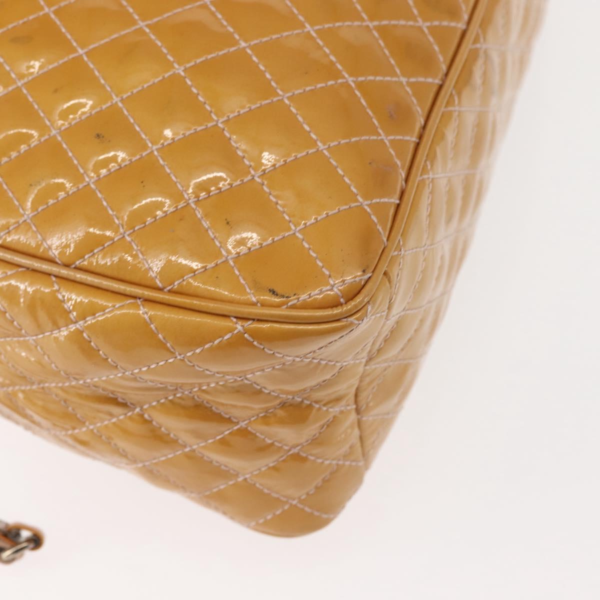 Salvatore Ferragamo Vala Tote Bag Enamel 2way Orange Silver Auth 143352