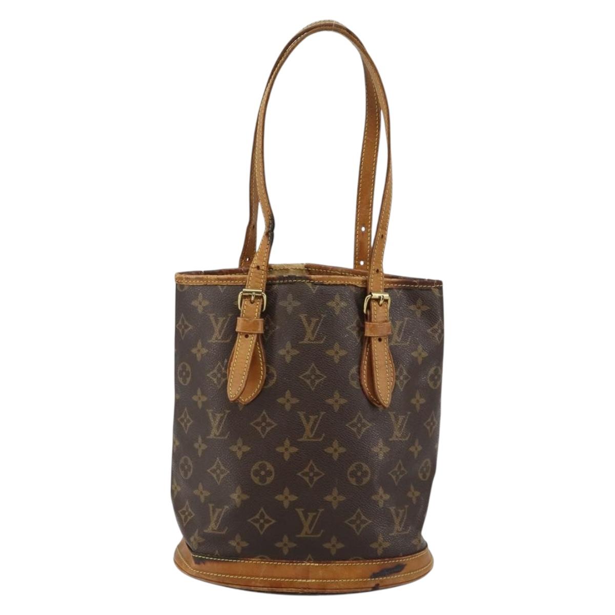 LOUIS VUITTON Monogram Bucket PM Shoulder Bag M42238 LV Auth 143358