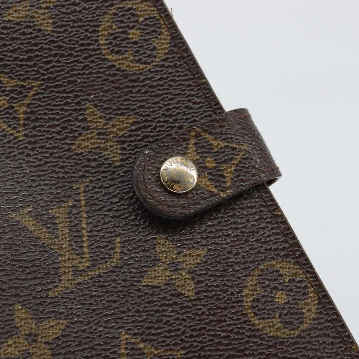 LOUIS VUITTON Monogram Agenda PM Day Planner Cover R20005 LV Auth 143360