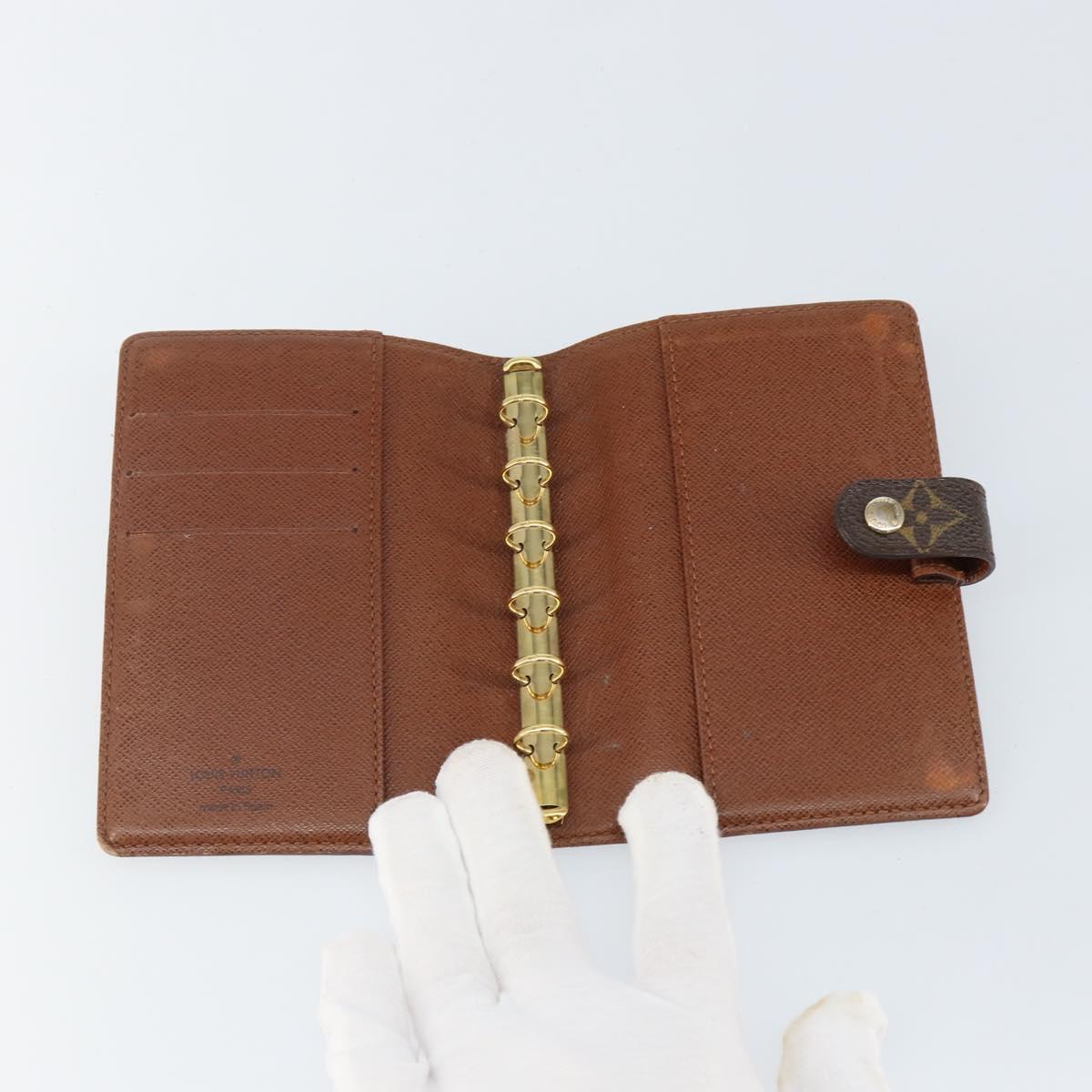 LOUIS VUITTON Monogram Agenda PM Day Planner Cover R20005 LV Auth 143360