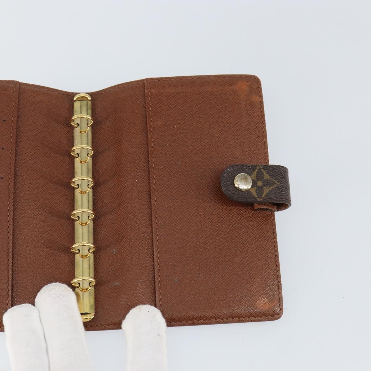LOUIS VUITTON Monogram Agenda PM Day Planner Cover R20005 LV Auth 143360