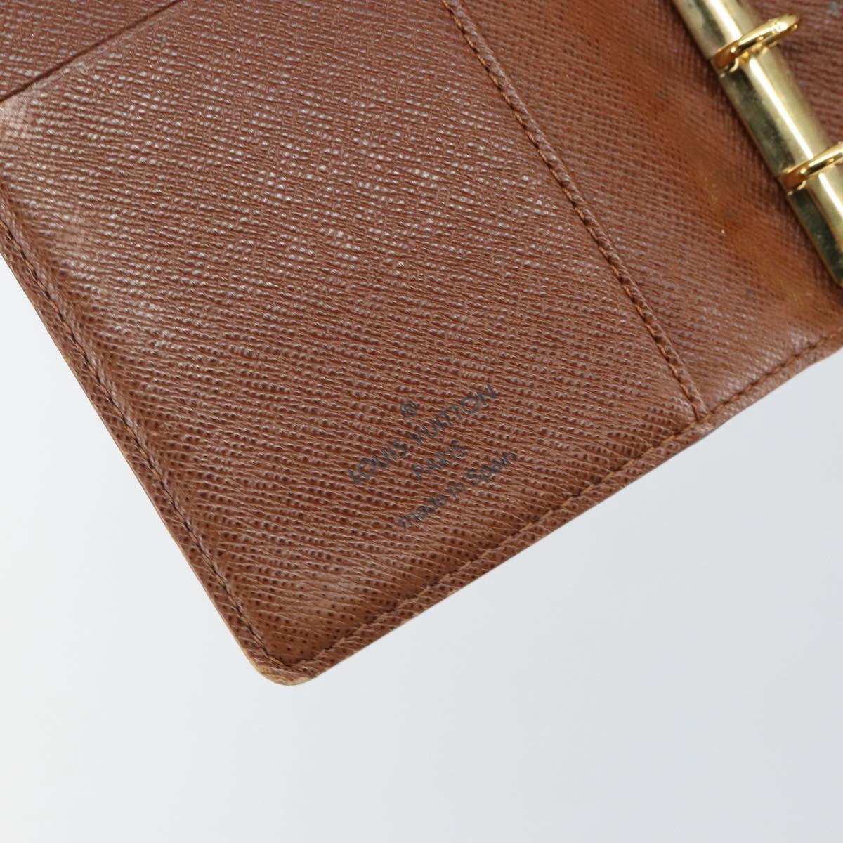 LOUIS VUITTON Monogram Agenda PM Day Planner Cover R20005 LV Auth 143360
