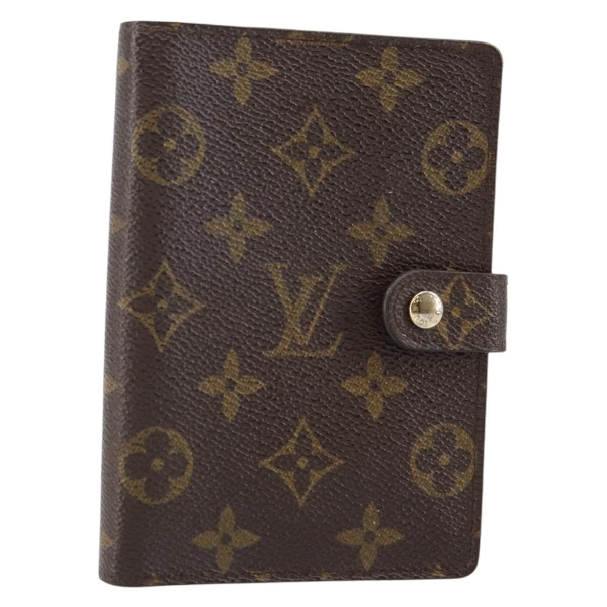 LOUIS VUITTON Monogram Agenda PM Day Planner Cover R20005 LV Auth 143360