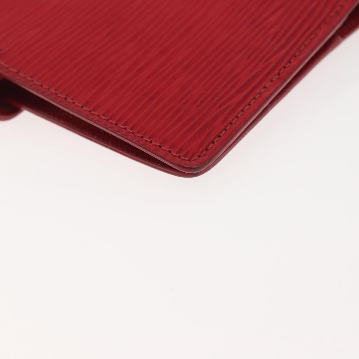 LOUIS VUITTON Epi Agenda PM Day Planner Cover Red R20057 LV Auth 143361