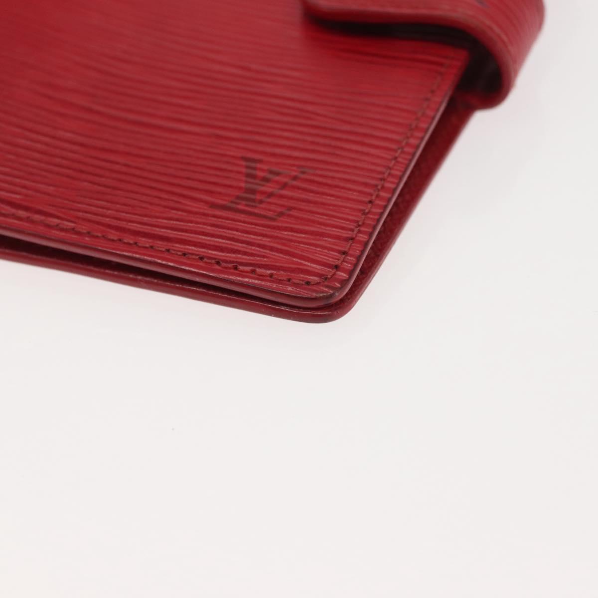 LOUIS VUITTON Epi Agenda PM Day Planner Cover Red R20057 LV Auth 143361