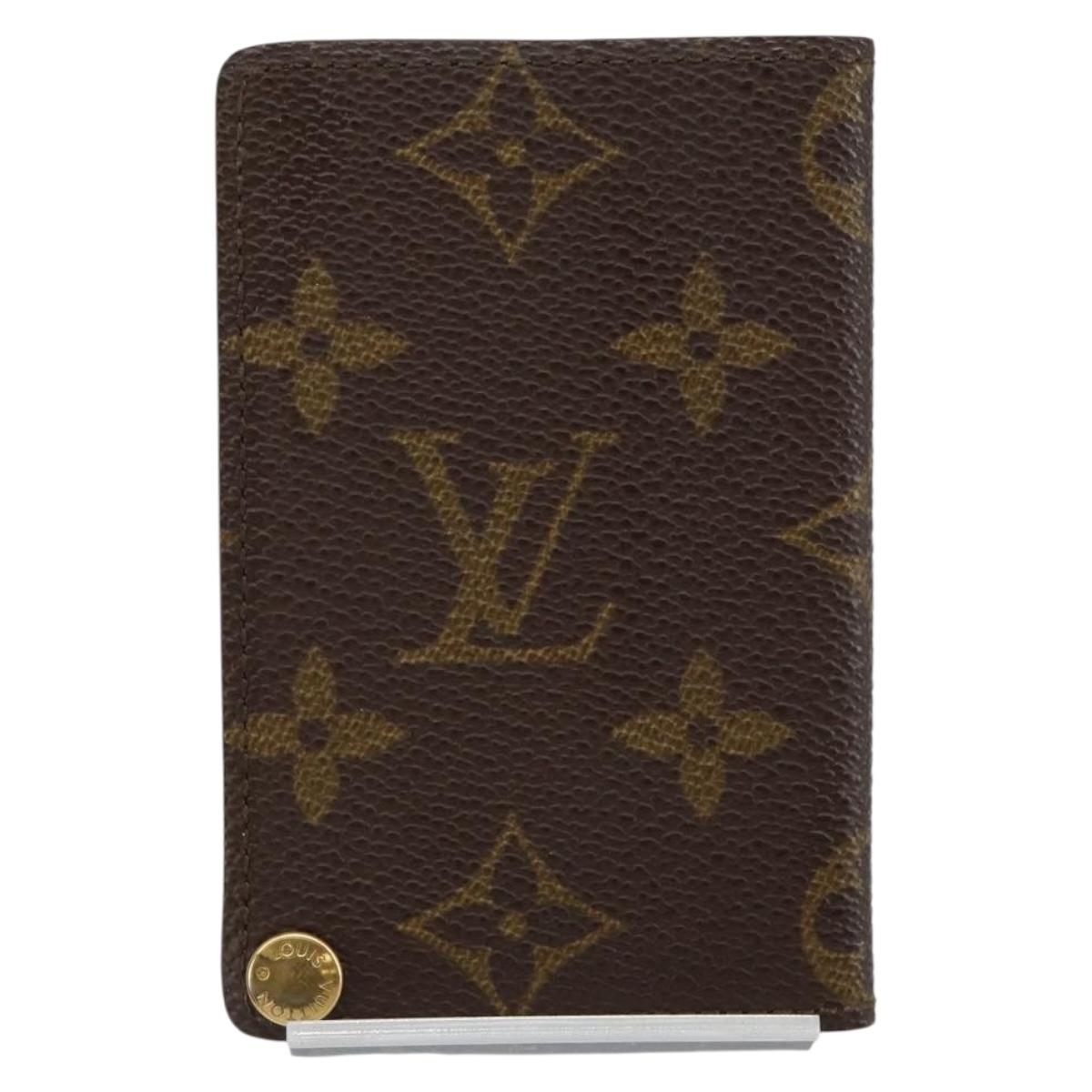 LOUIS VUITTON Monogram Porto Cartes Crdit Pression Card Case M60937 Auth 143363