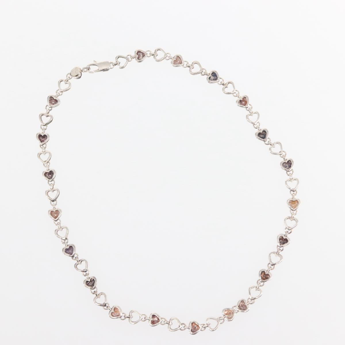 TIFFANY&Co. Puff Heart Necklace Ag925 Silver Auth 143369