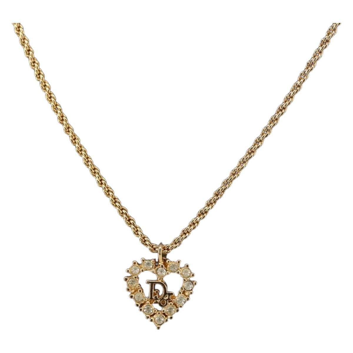 Christian Dior Necklace metal Gold Auth 143372