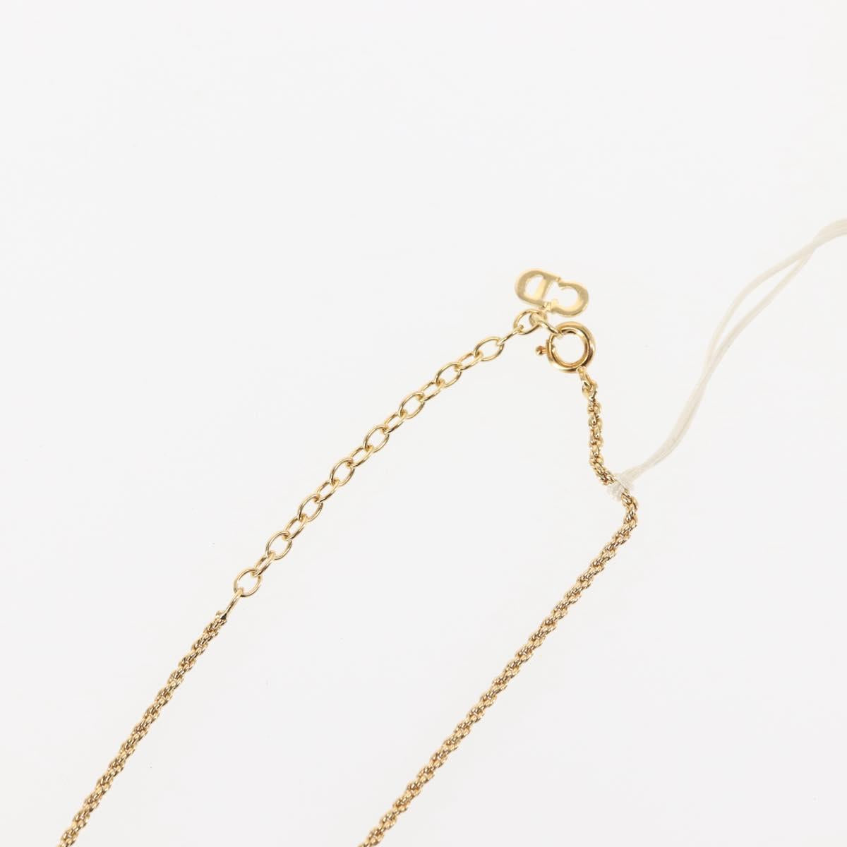 Christian Dior Necklace metal Gold Auth 143372