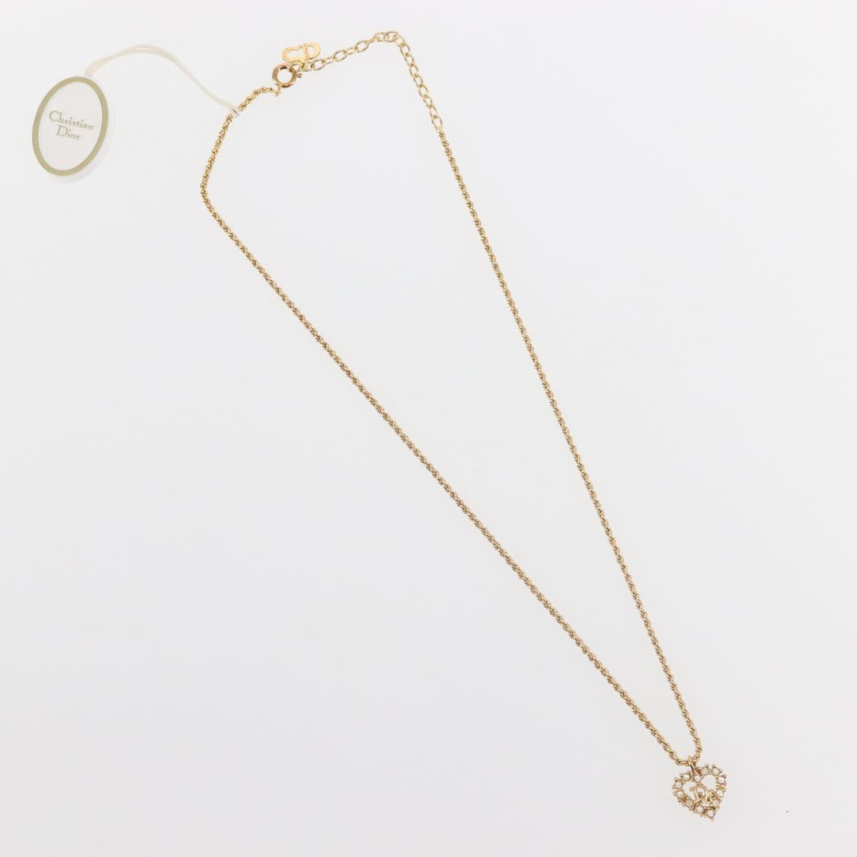 Christian Dior Necklace metal Gold Auth 143372