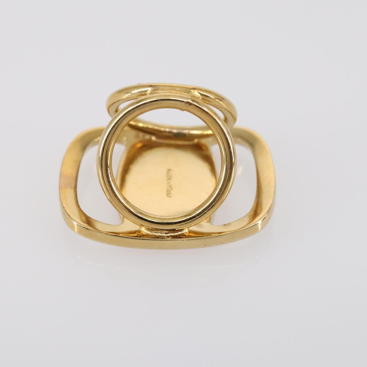 Salvatore Ferragamo Scarf Ring metal 4Set Gold Auth 143378