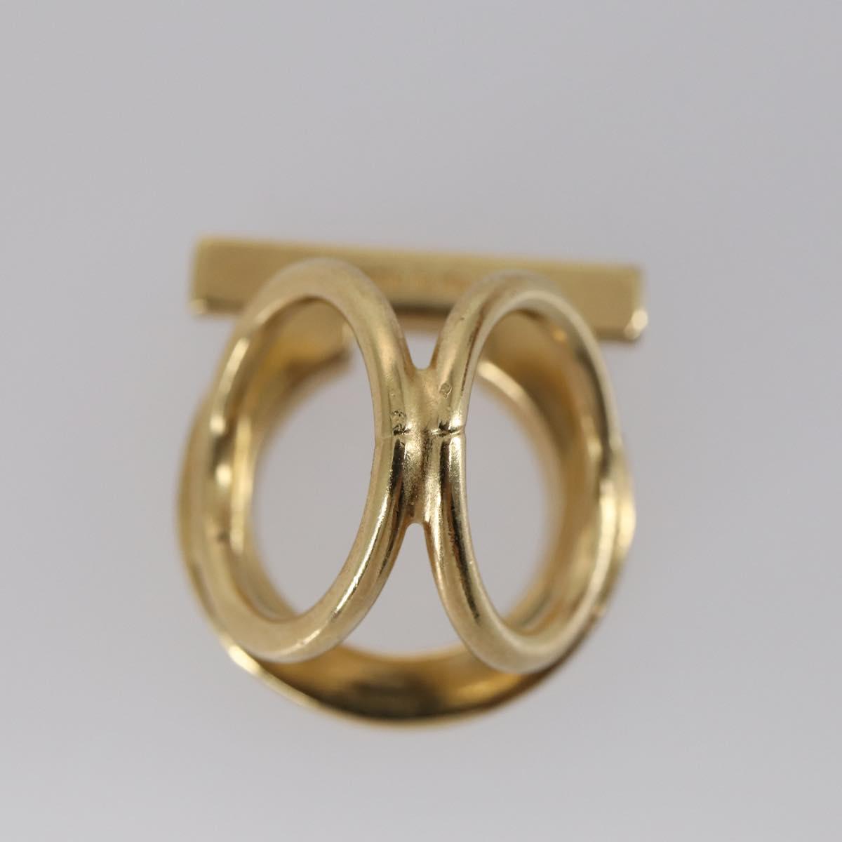 Salvatore Ferragamo Scarf Ring metal 4Set Gold Auth 143378