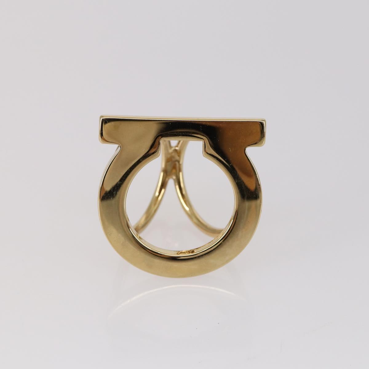 Salvatore Ferragamo Scarf Ring metal 4Set Gold Auth 143378