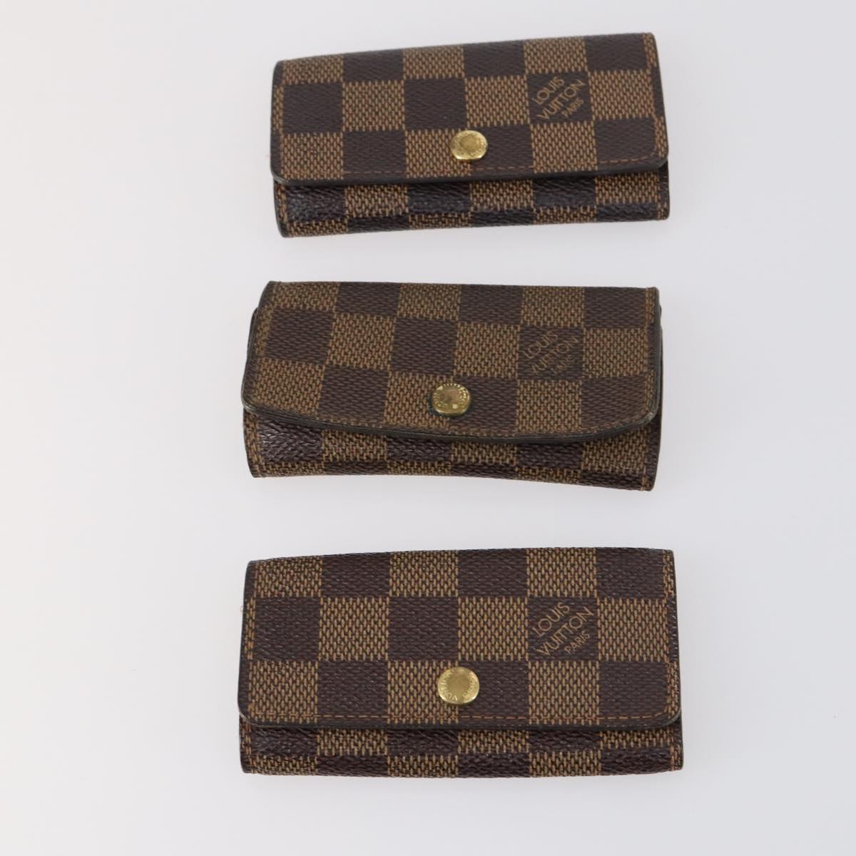 LOUIS VUITTON Damier Ebene Multicles Key Case 6Set LV Auth 143389